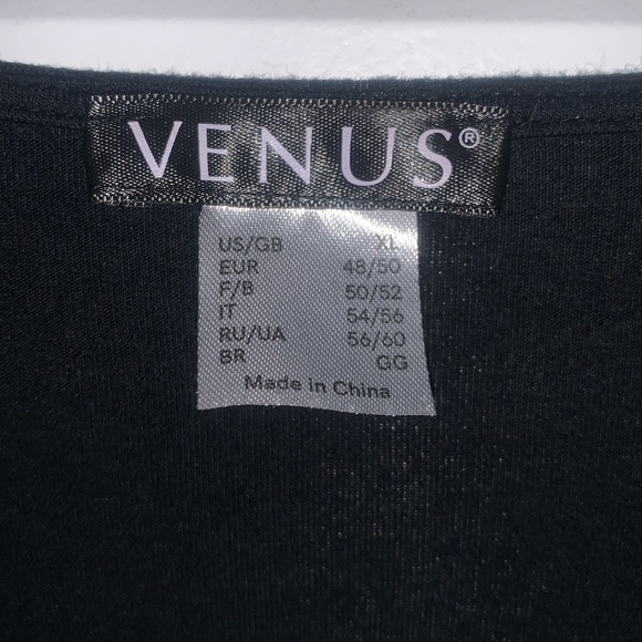 VENUS black corset style cotton top XL - Picture 2 of 3